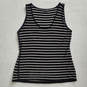 Giorgio Armani Sleeveless Striped Sweater Top 48
